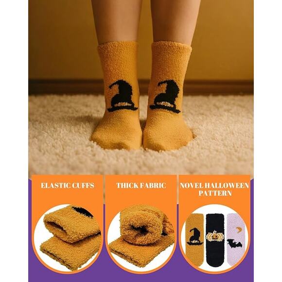 Fuzzy Slipper Socks Women's Non Slip Grips Cozy Warm Soft Fluffy Winter - Picture 2 of 6